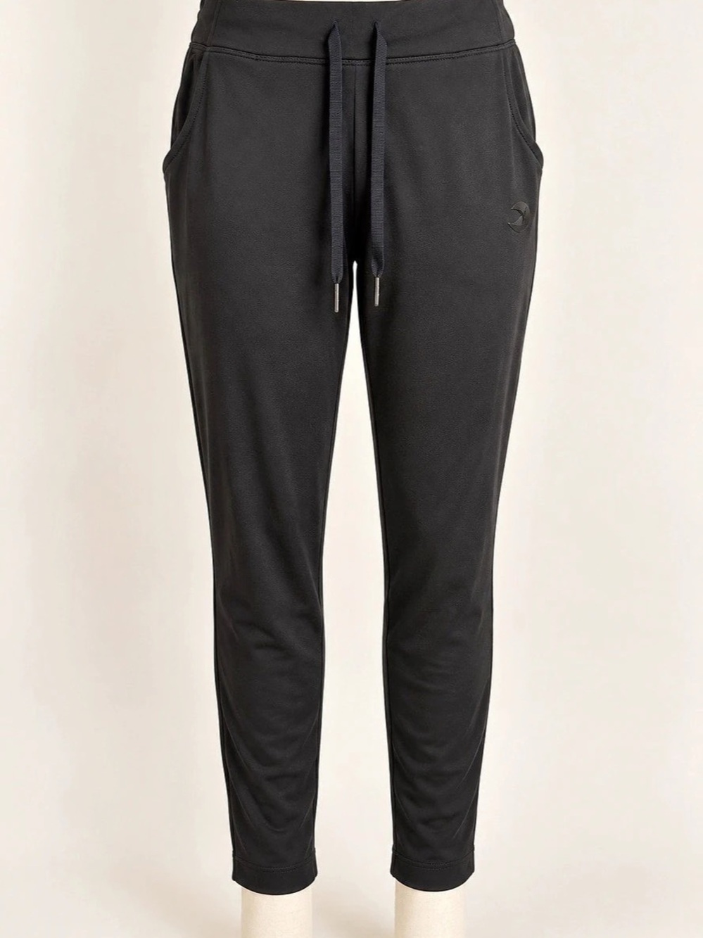 Glyder Black Cropped Jogger Pants Large Stretch Drawstring Athleisure